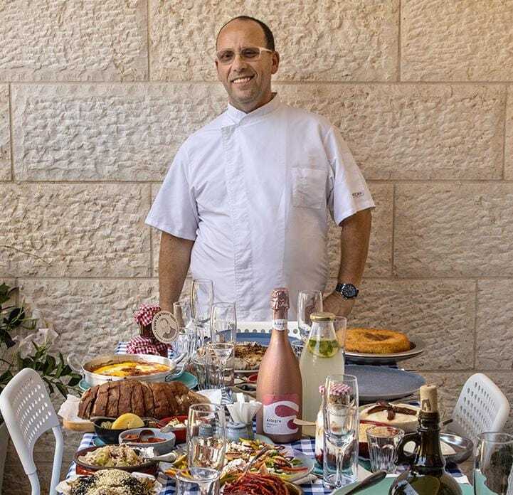 With Chef Daniel Katz on the balcony