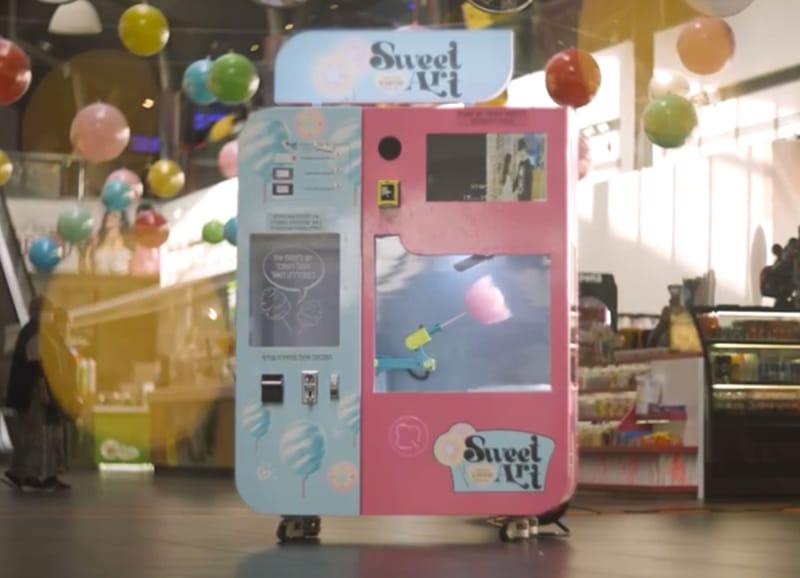 העמדה הרובוטית של צמר גפן מתוק הגיעה לצפון