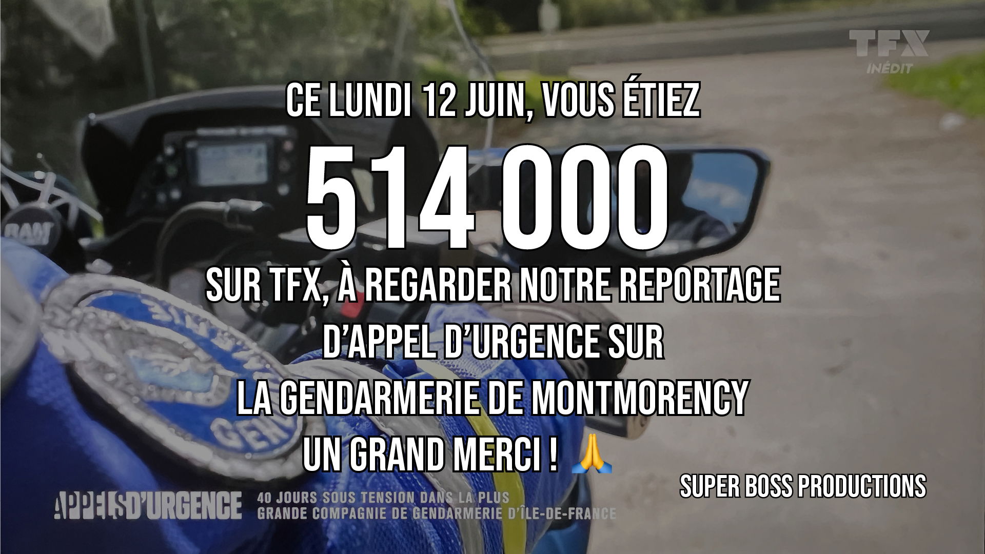 514 000 téléspectateurs