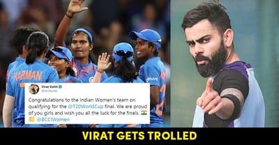 Virat Congratulated Ladies' Group For Arriving at ICC T20 WC finals, Twitter Called Him Panauti