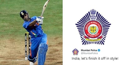 Mumbai Police's COVID-19 Awareness Tweet Utilizing Dhoni's Notable WC2011 Shot Is Slam Against