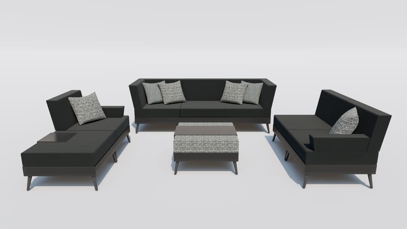 Sobre, raffiné, cet ensemble s'intègre dans tout environnement. Au bord d'une piscine, sous une pergola ou sous un cocotier, nul doute qu'il trouvera sa place dans votre jardin.