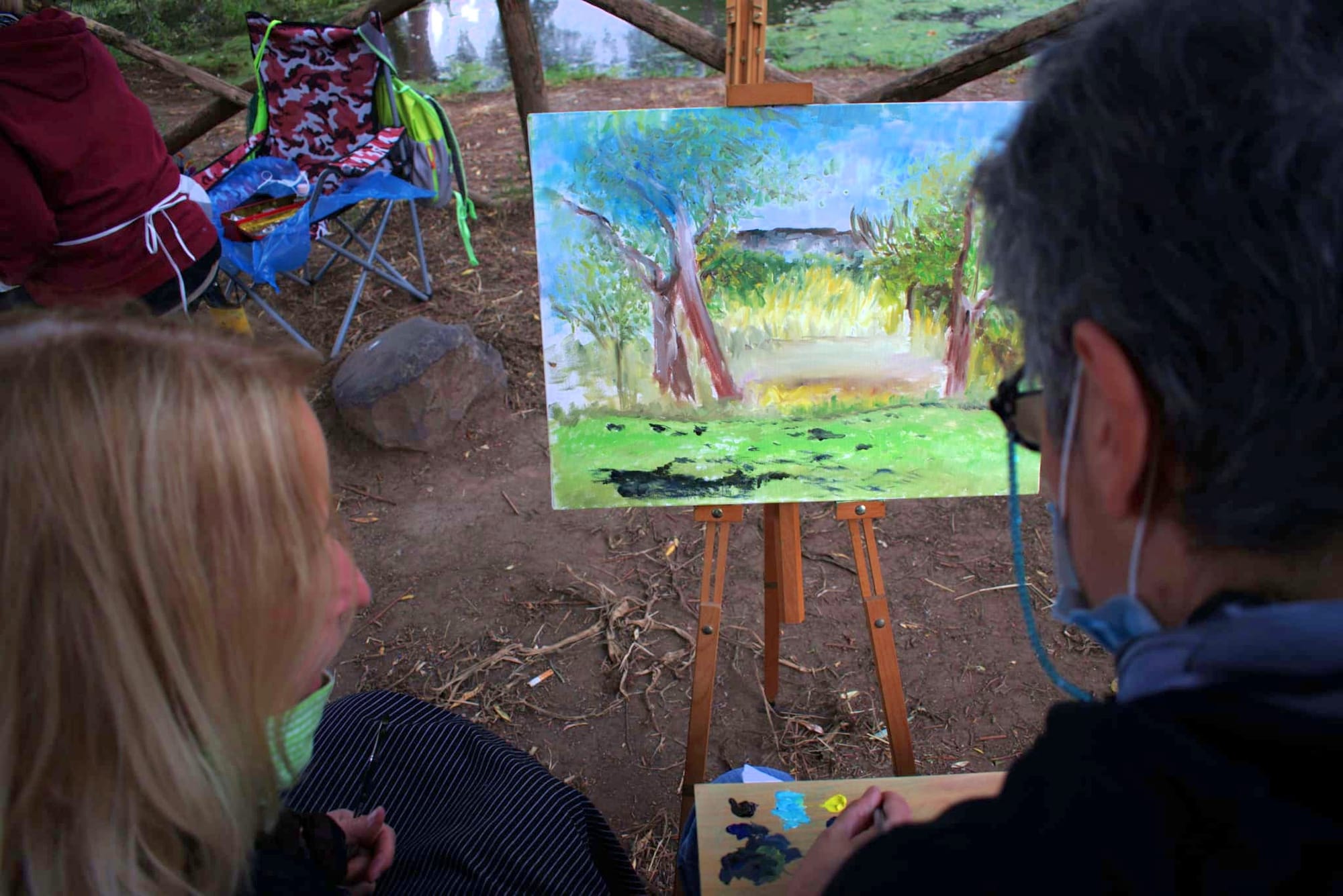 Pittura en plein air  " Roma Parco degli acquedotti"