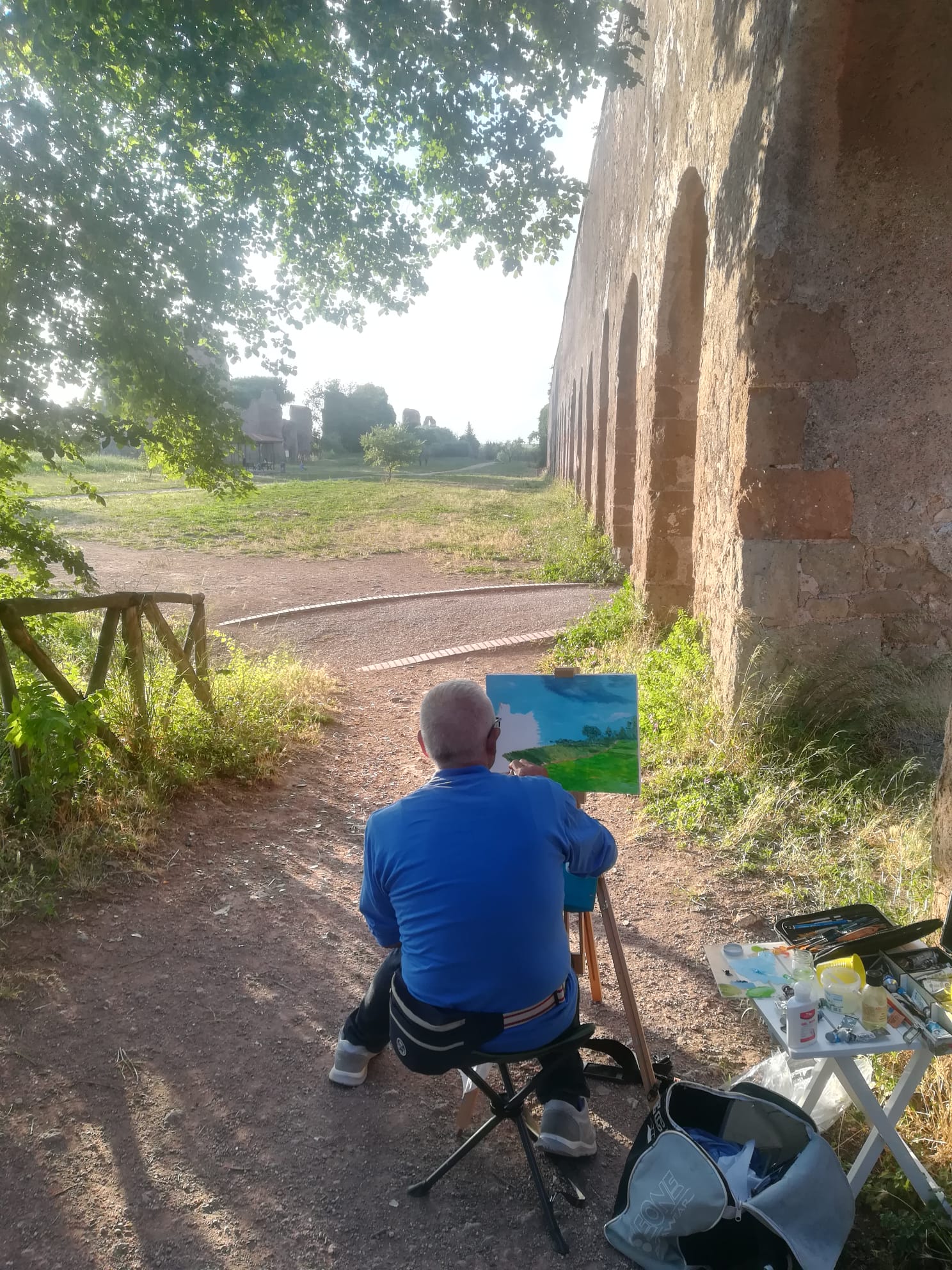 Dipingere dal vero parco Appia Antica Roma