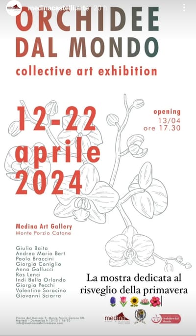 Orchidee dal Mondo Collective Art exhibition Medina Art Gallery
