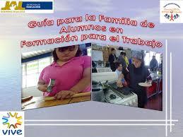 GUÍA PARA LAS FAMILIAS  DE ALUMNOS EN FORMACIÓN PARA EL TRABAJO