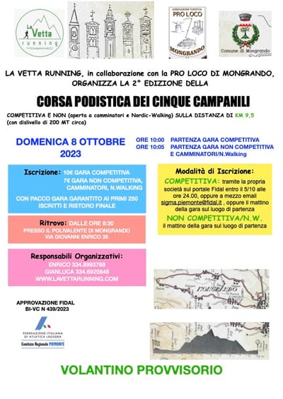 CINQUE CAMPANILI 8 OTTOBRE 2023 image