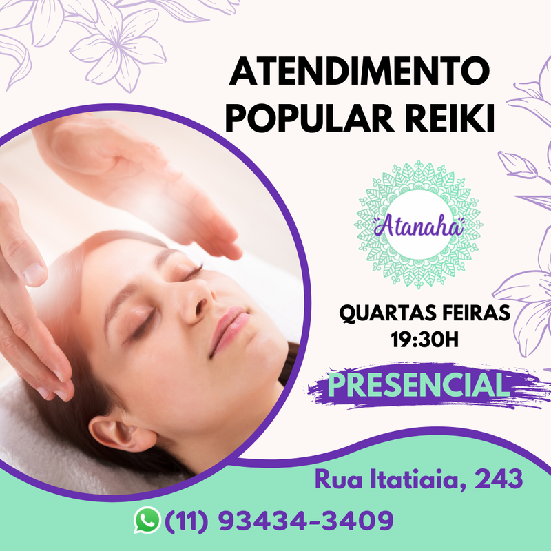ATENDIMENTO POPULAR REIKI - PRESENCIAL