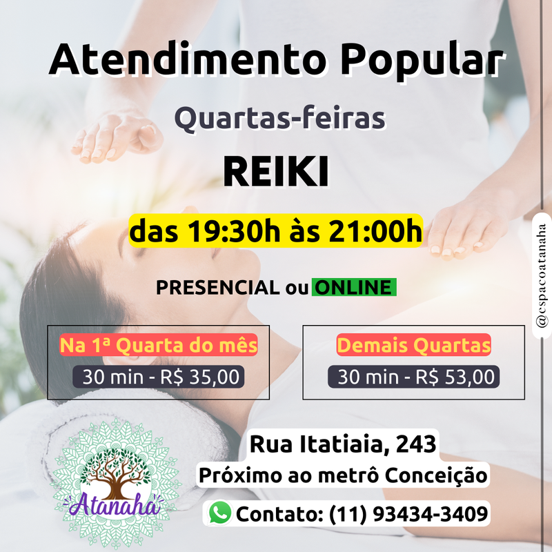 ATENDIMENTO DE REIKI