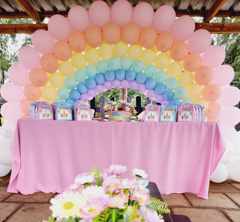 Rainbow Balloon Arch