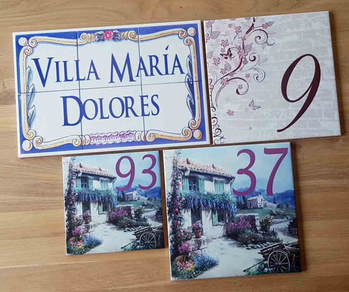 Plaques de maison en faience personnalisées