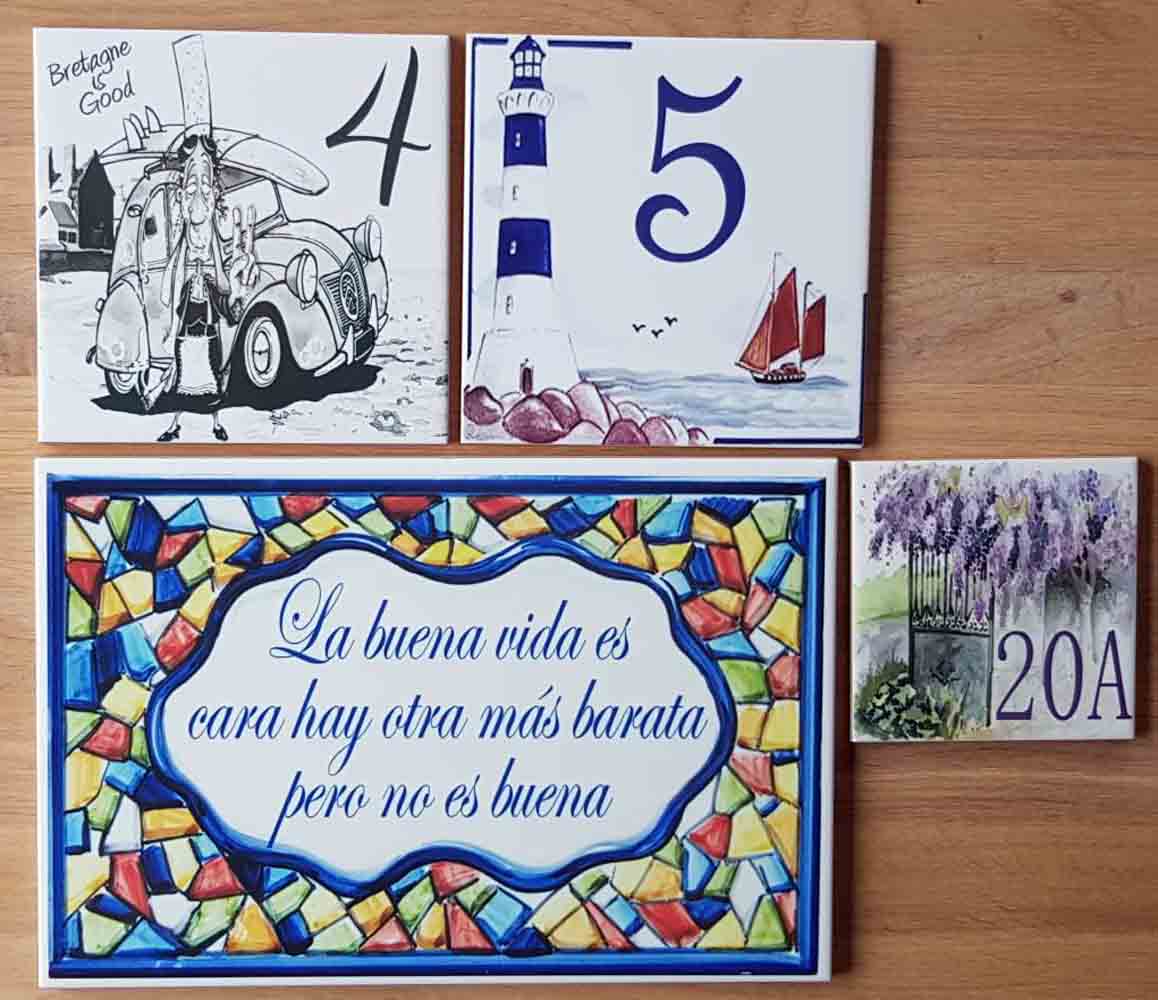 Plaques de maison personnalisées avec numéro ou texte