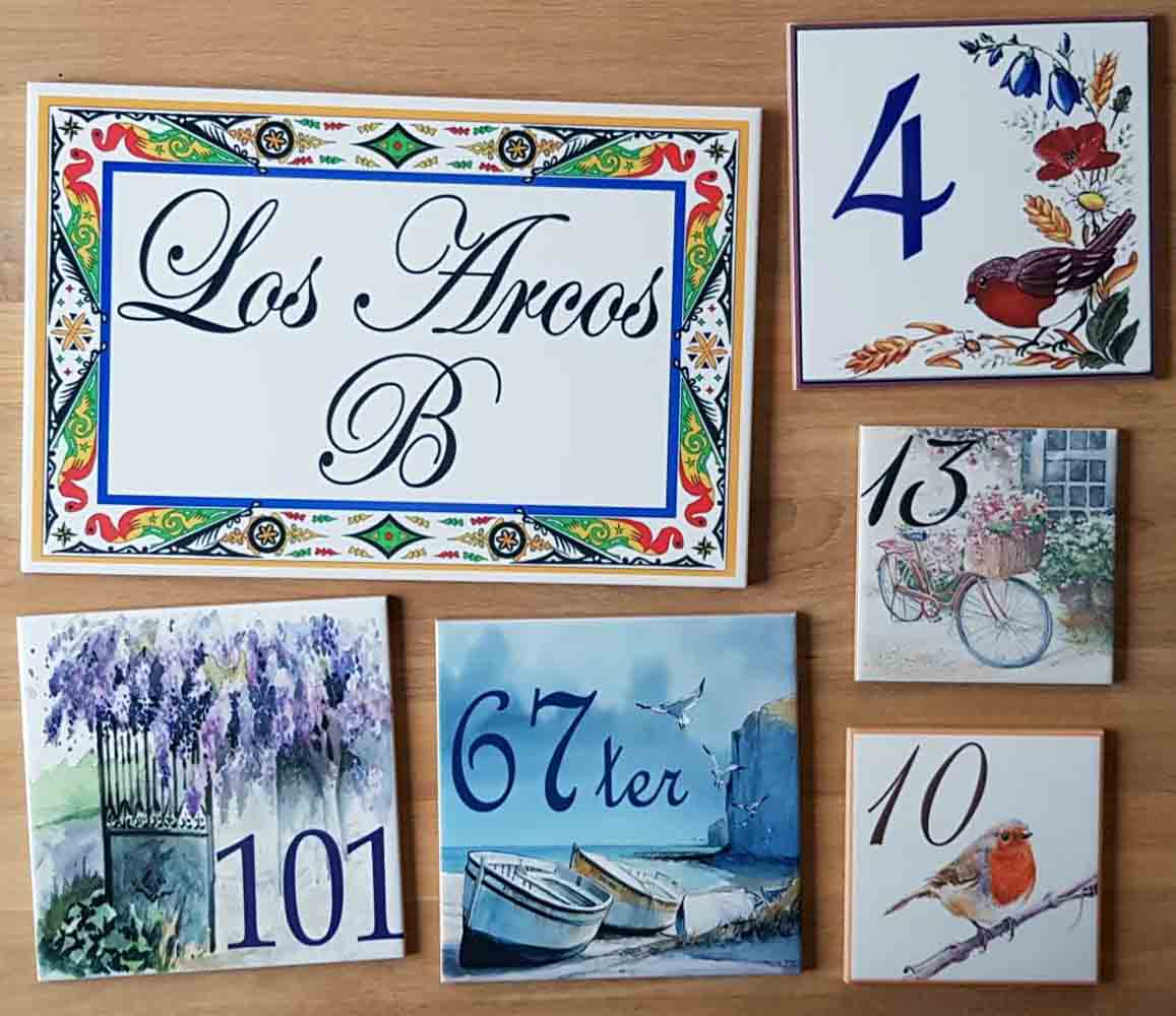 Plaques en faience personnalisées avec texte ou numéro de maison