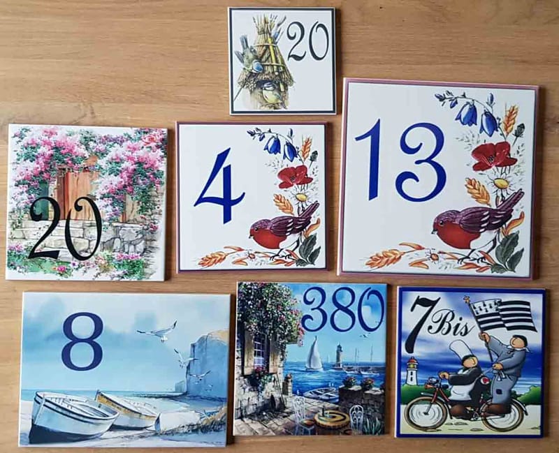 Plaques numéro de maison originales - Azul'Decor35
