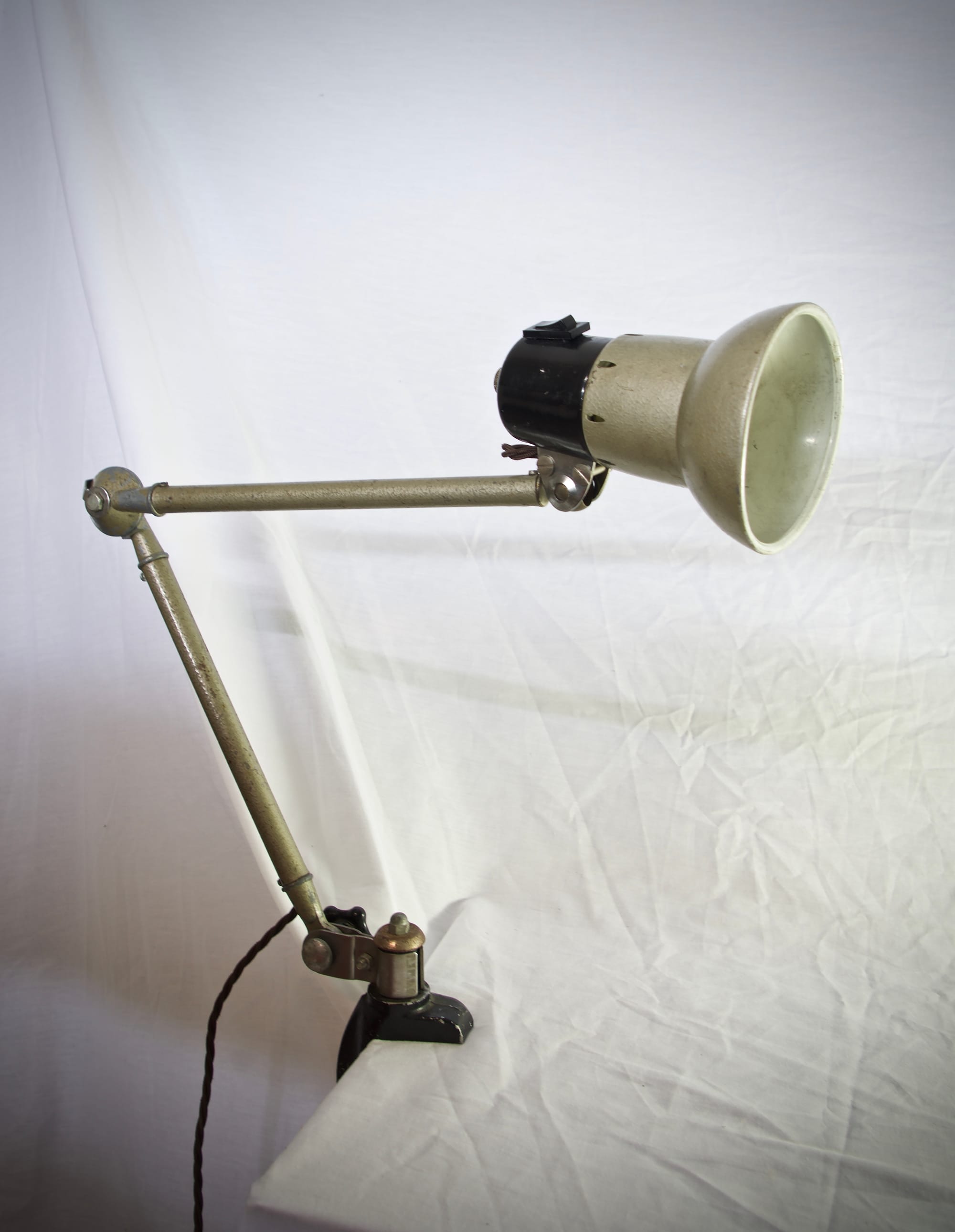 Vintage Industrial desk Clamp Task Light.