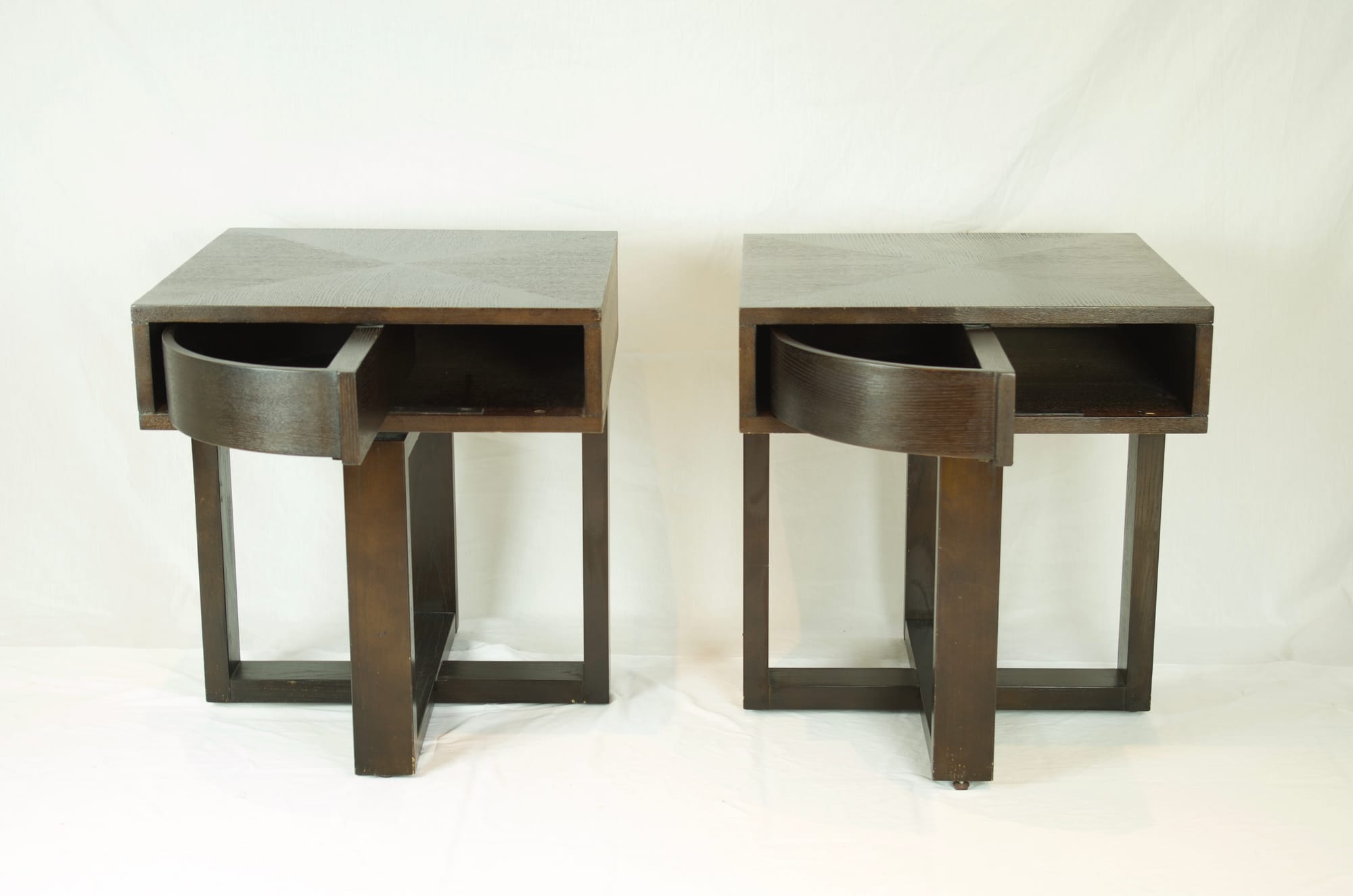 Minimalist Look Bedside Tables Push Open Swivel Drews