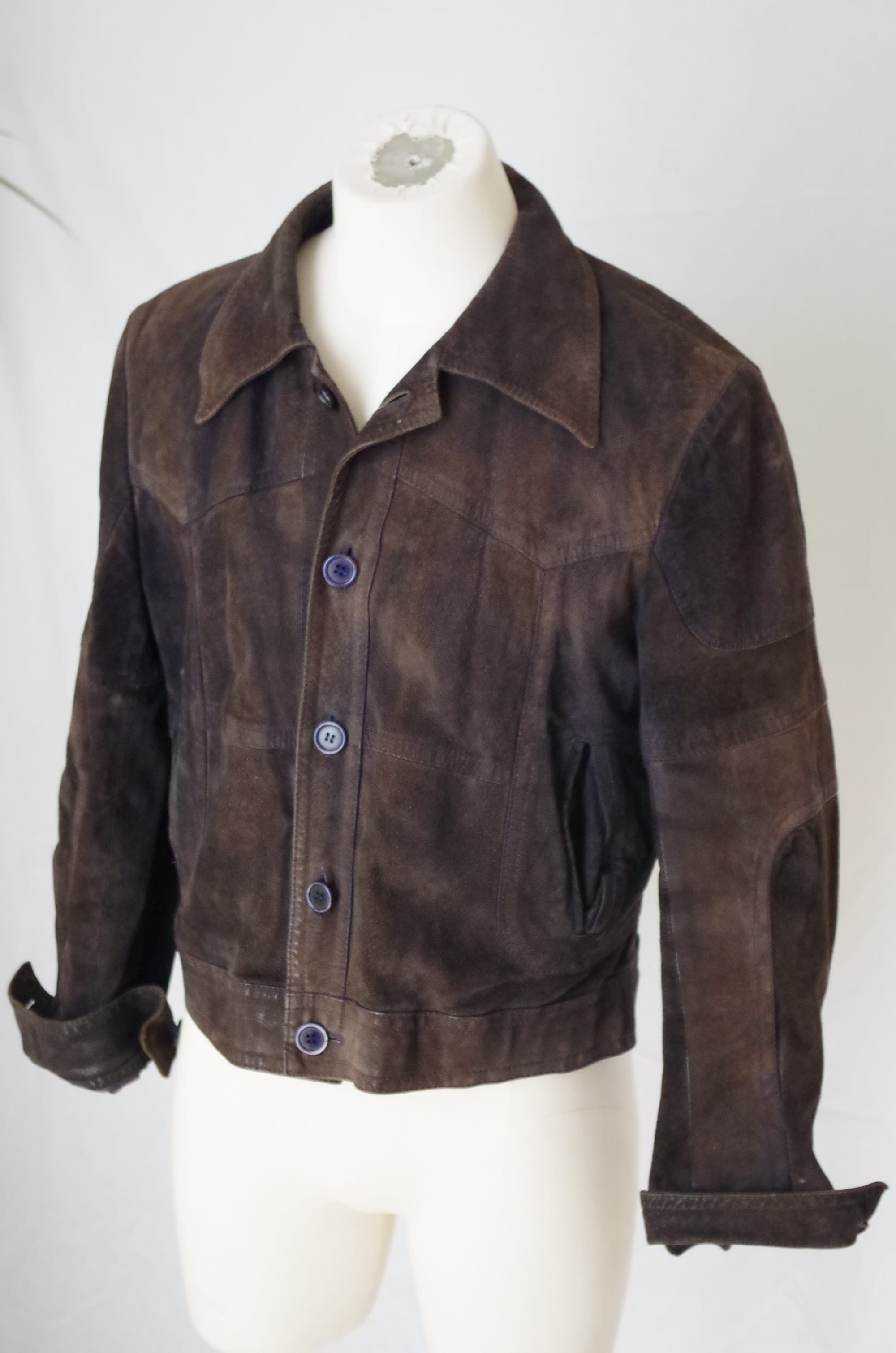 Retro Blue Suede Jacket