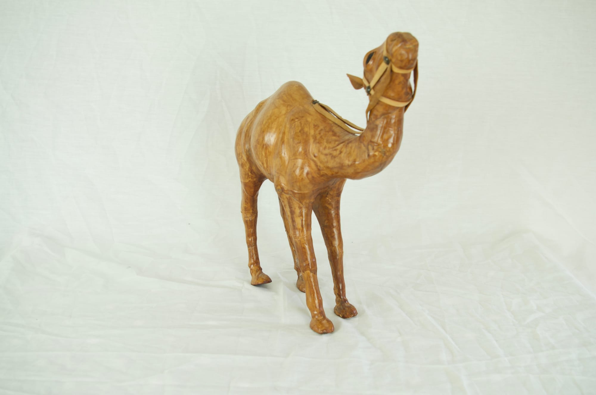Vintage Real Leather Camel figurine