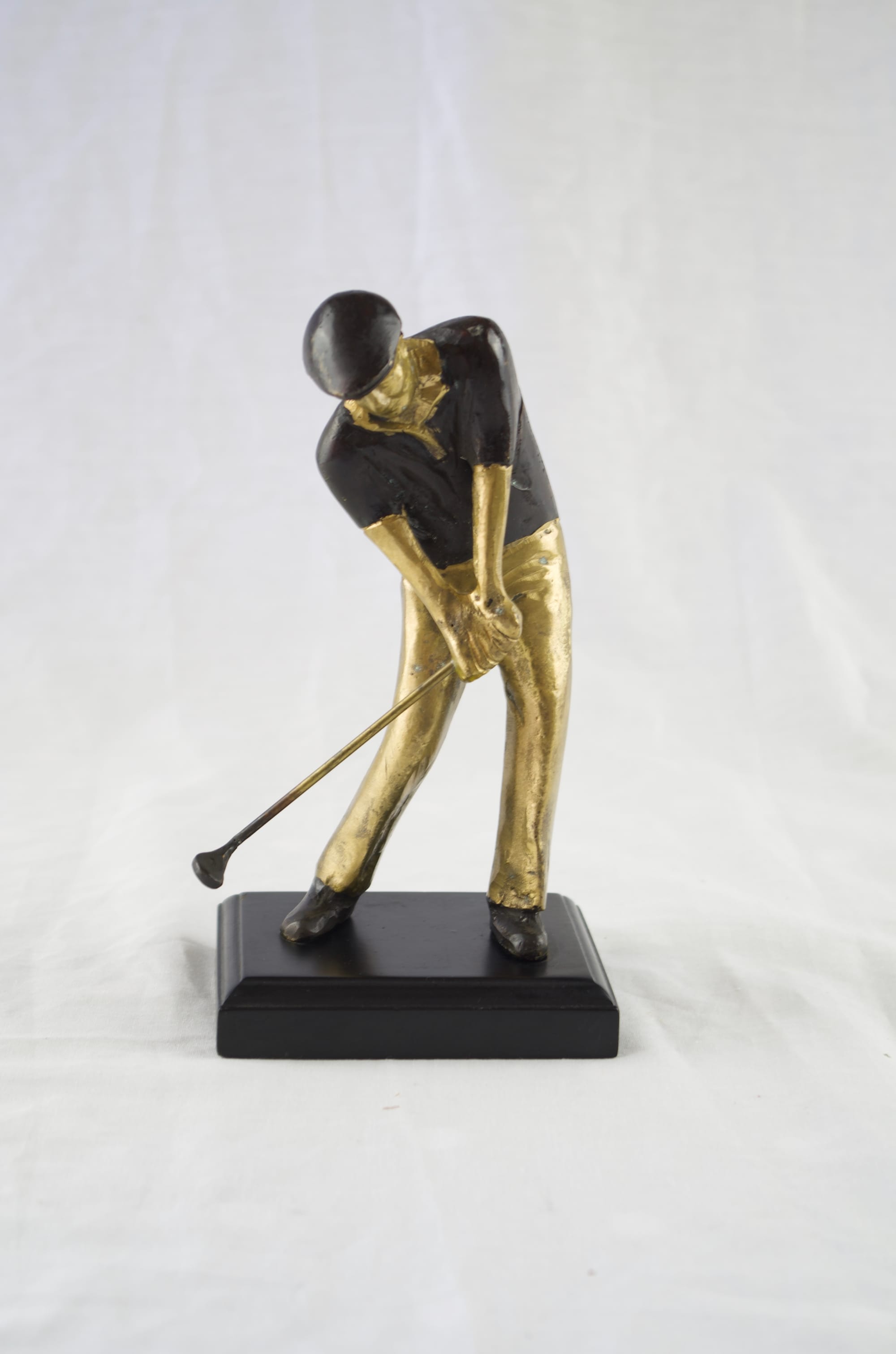 Vintage Brass painted Golfer figurine