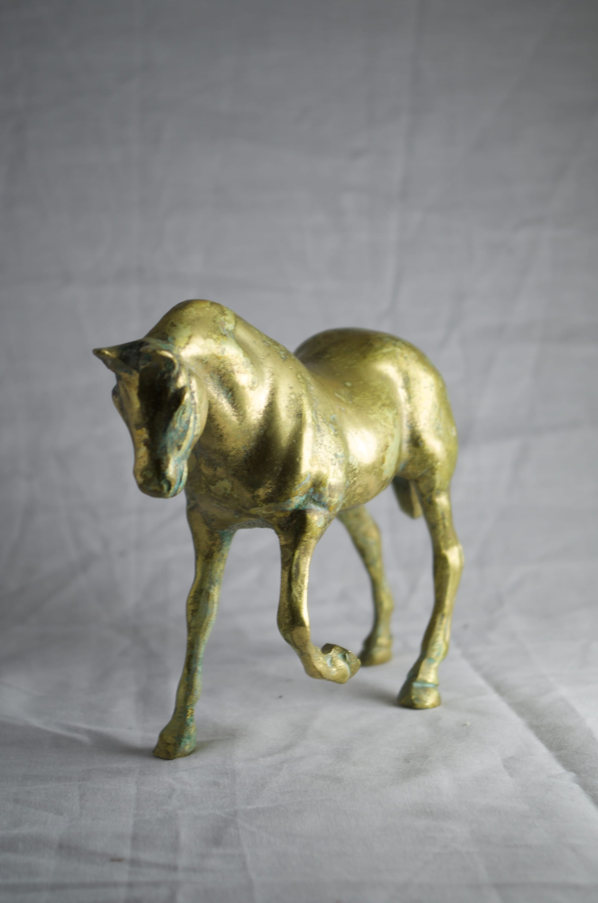 Brass, Vintage Horse Statue Figurine