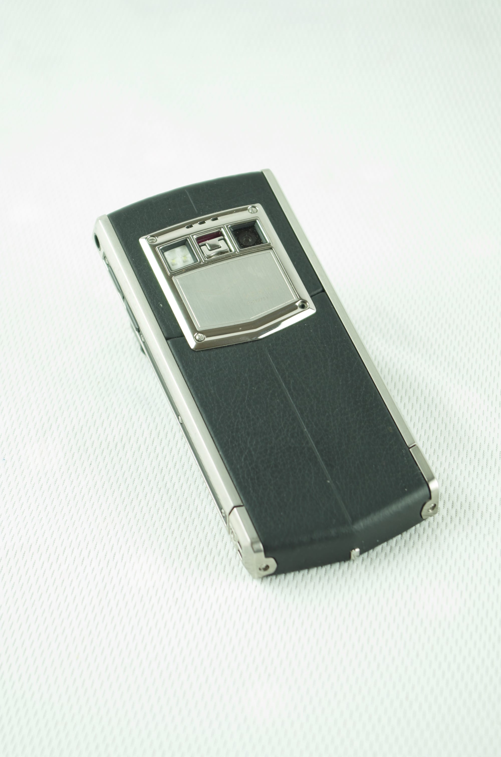 Vertu Ti Cladded in Black Leather Casing
