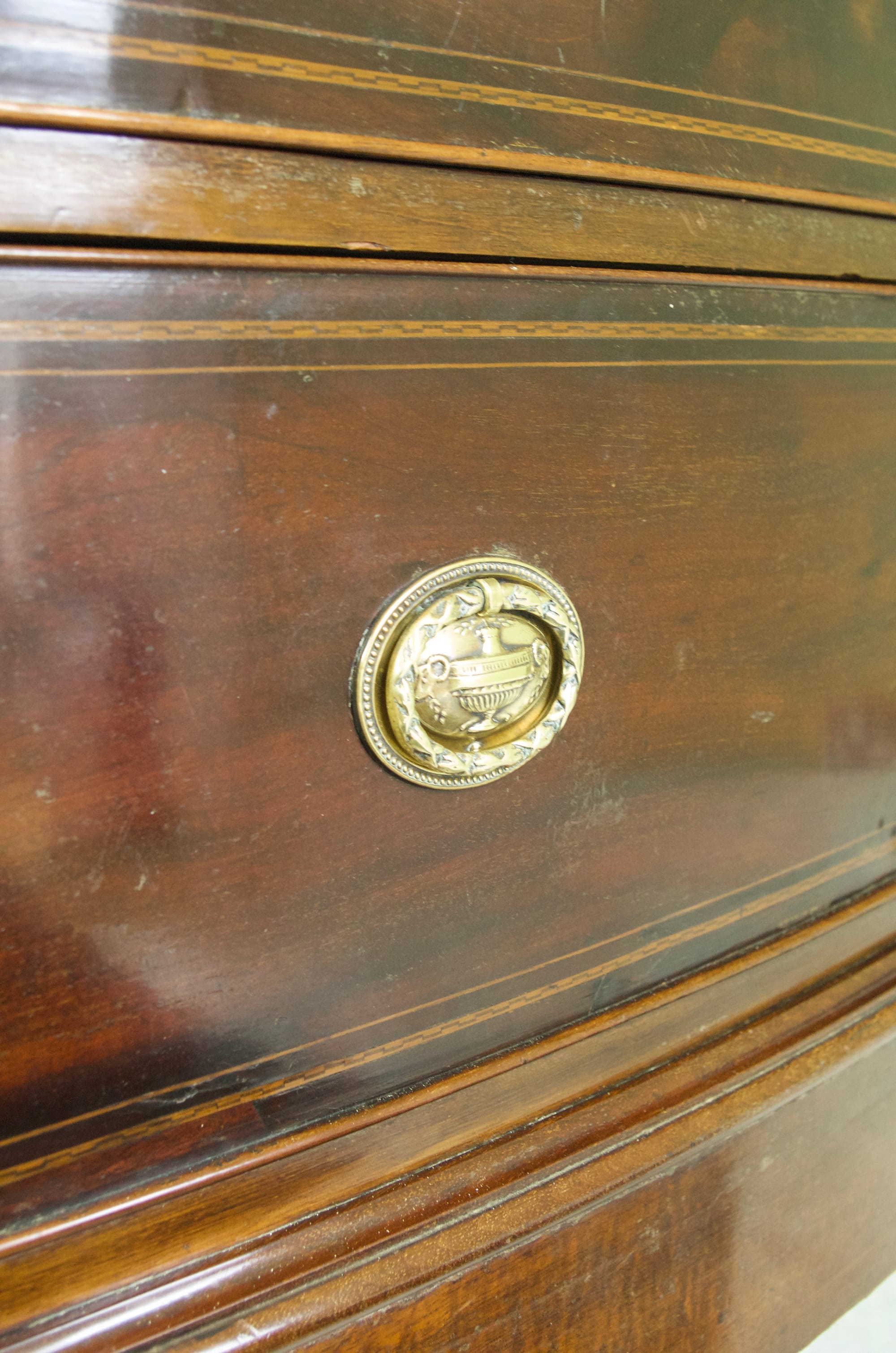 Antique vintage Bow front Chest of Draws