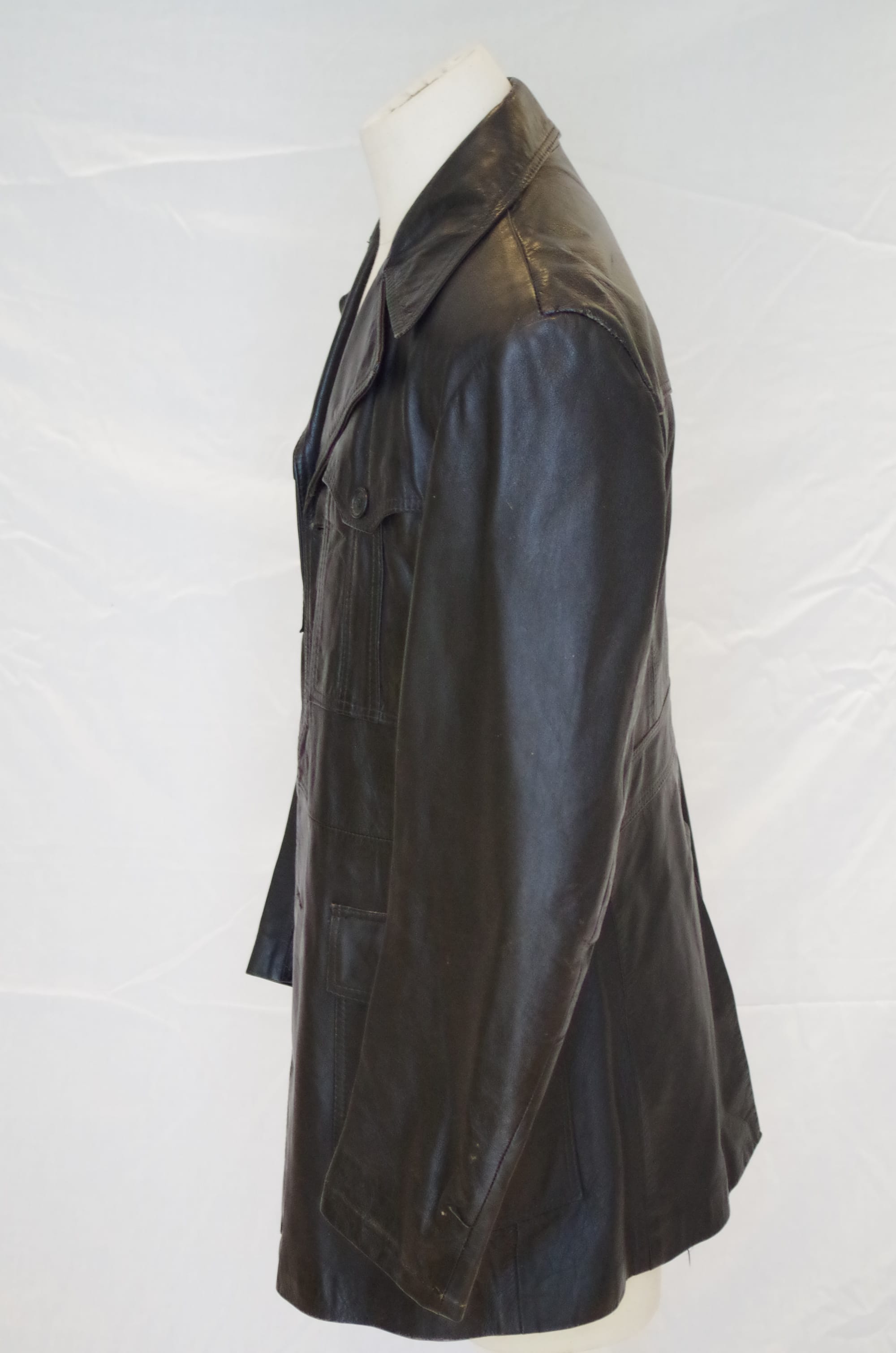 Men's Black Retro Leather Jacket