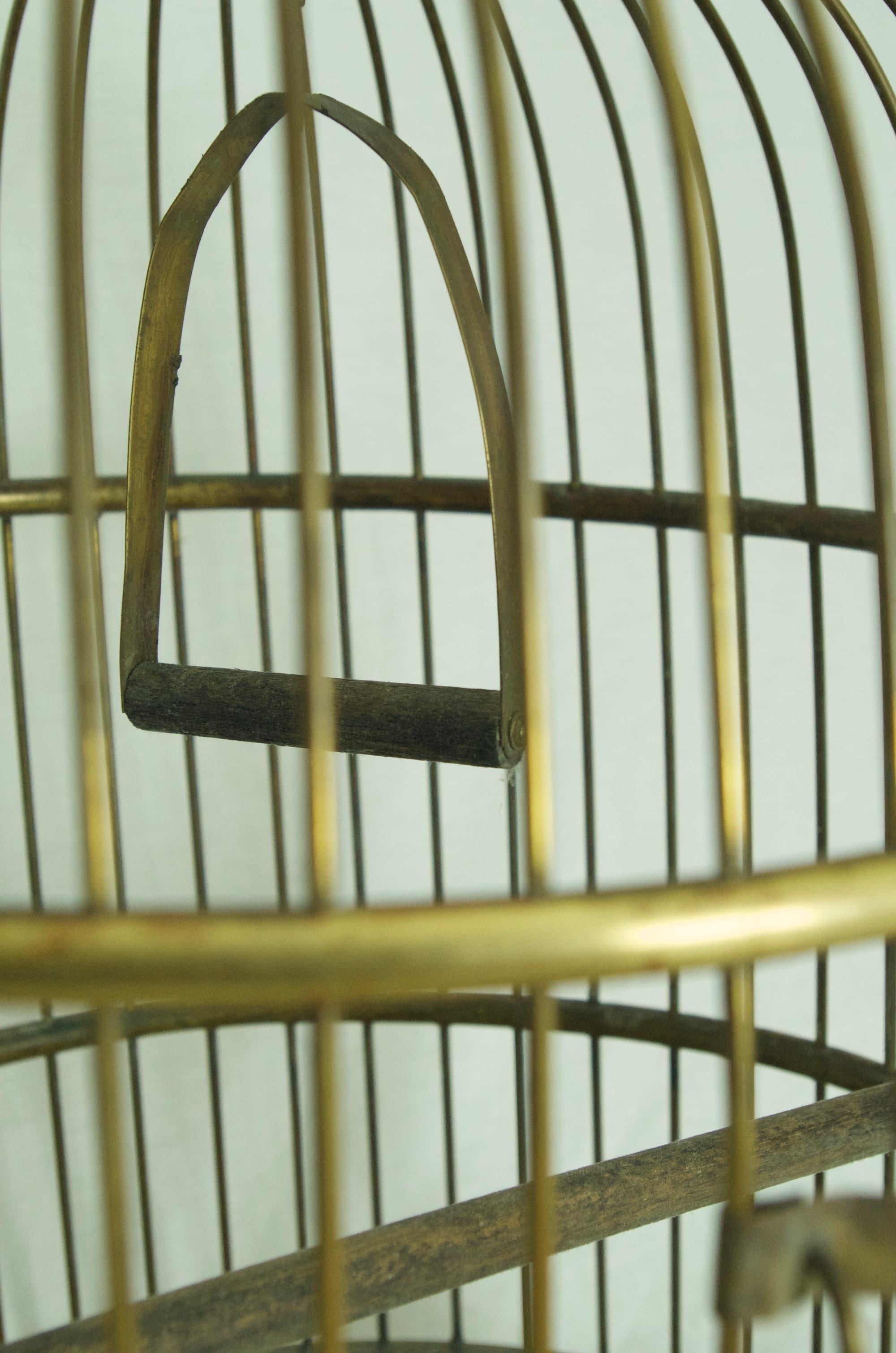 Vintage Antique Bronze Bird cage