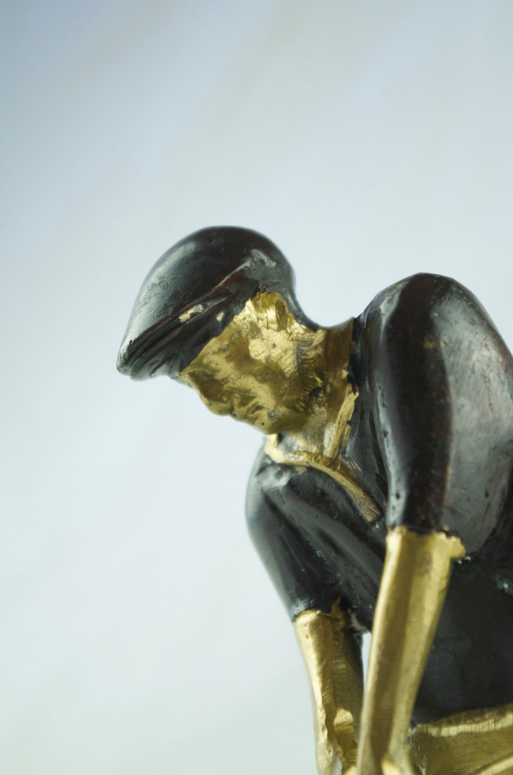 Vintage Brass painted Golfer figurine