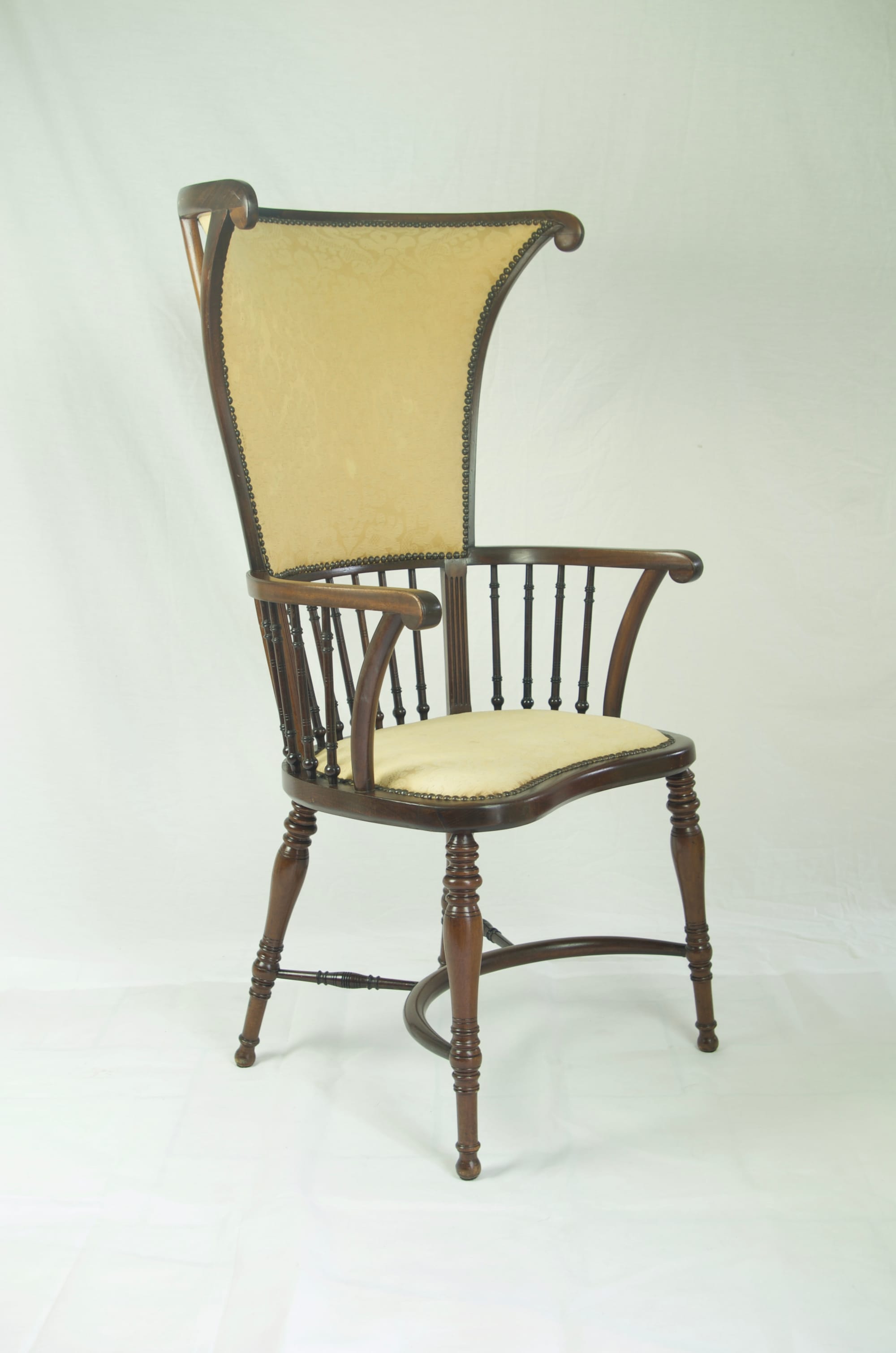Shapland and Petter curved back crinoline stretcher Armchair