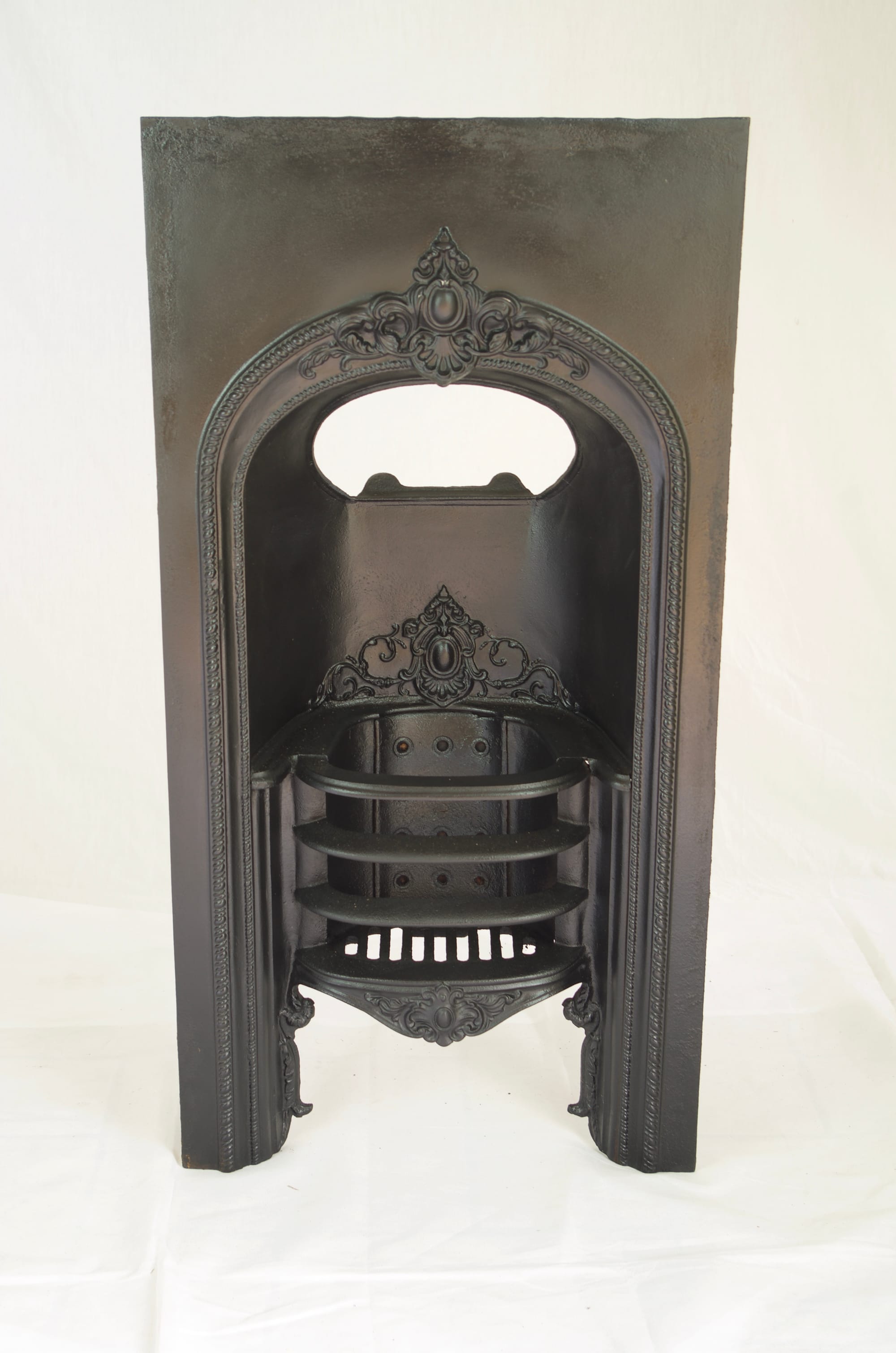 A Pair of Original vintage early Victorian Cast Iron Hob Grate Fire Insert.