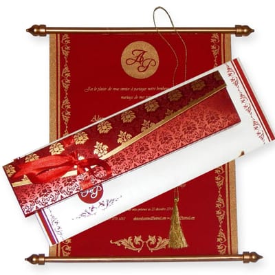 Make your wedding special with a scroll wedding invitation-