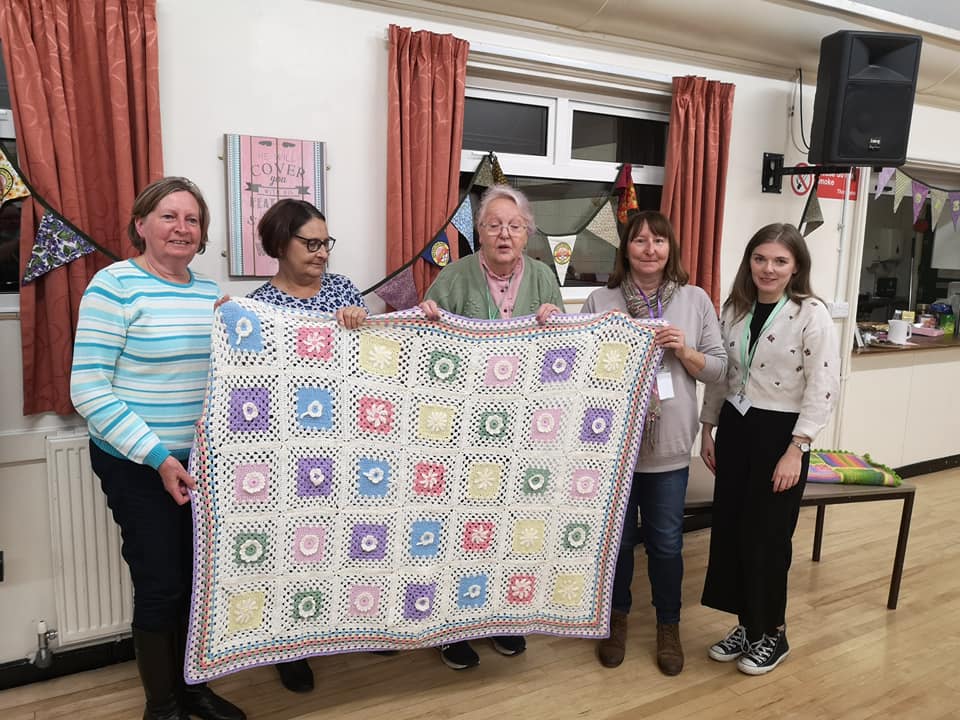 Knitting Sub-Group Made Charity Blanket