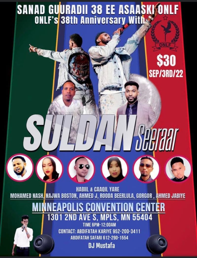 WELCOME THE ONLF'S 38TH ANNIVERSARY