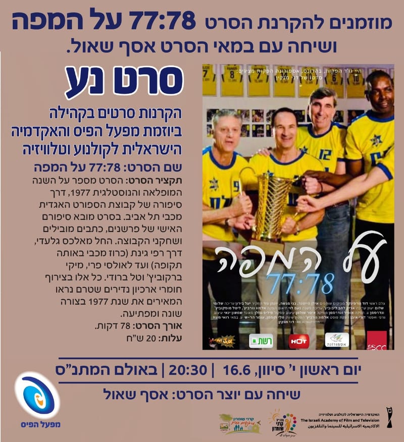 הקרנת הסרט "77:78 על המפה"
