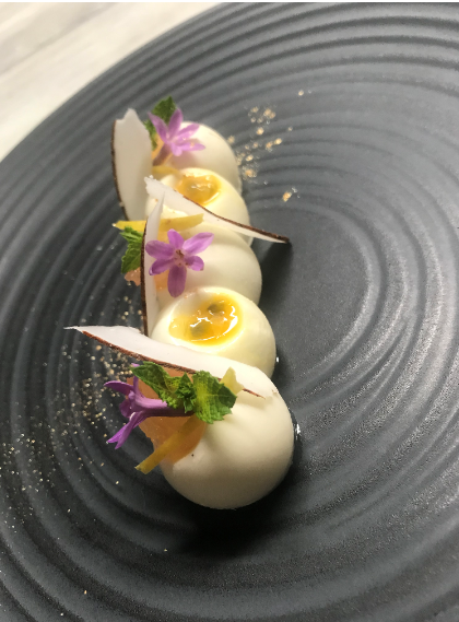 Recette Entremet Douceur coco et son acidulé agrumes pour 6 personnes