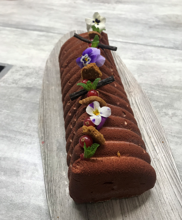 Bûche vanillée et son croustillant spéculos pour 6 á 8 personnes