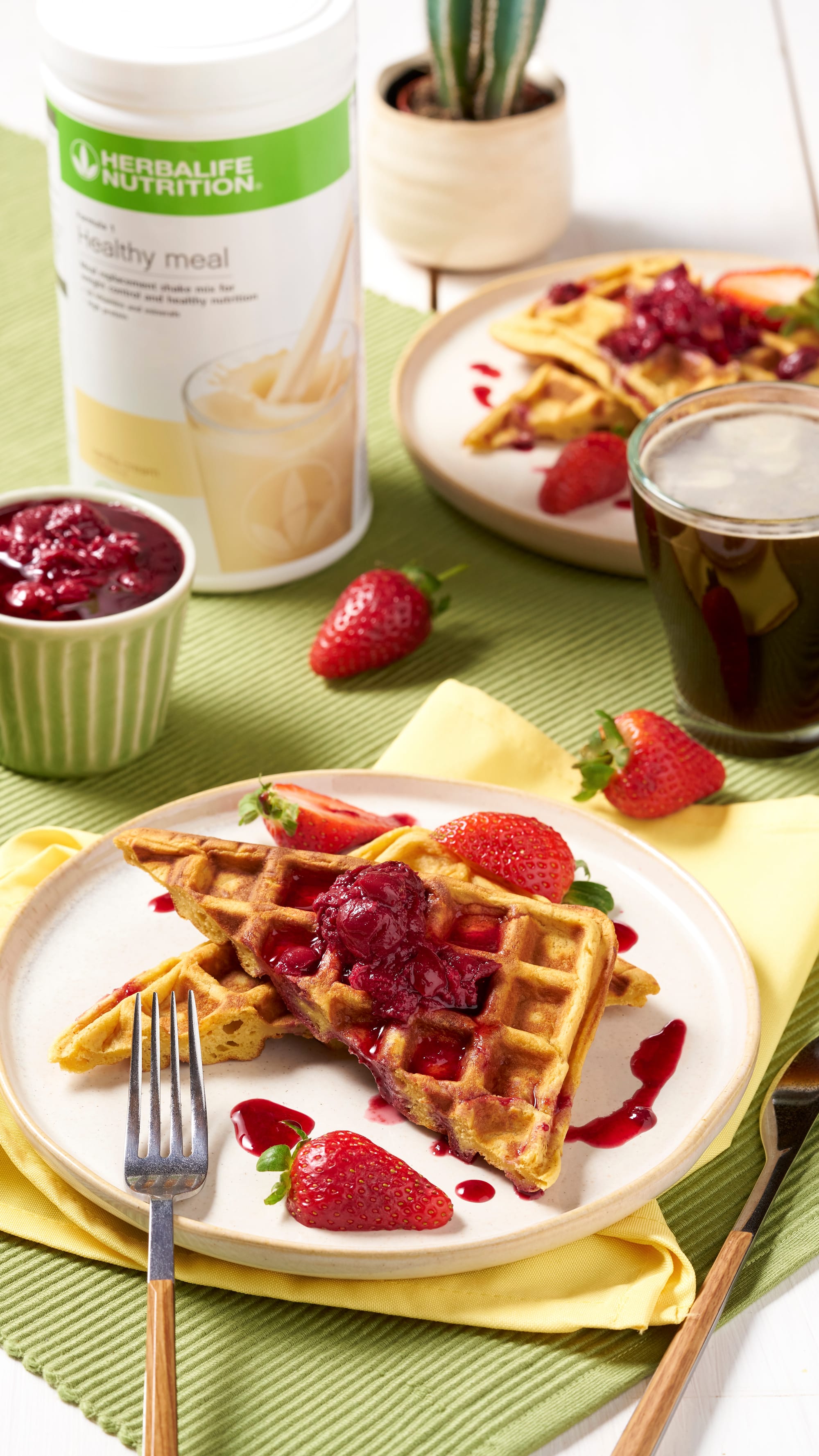 Strawberry Delight Waffles