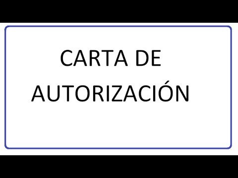 MODELO DE CARTA DE AUTORIZACIÓN