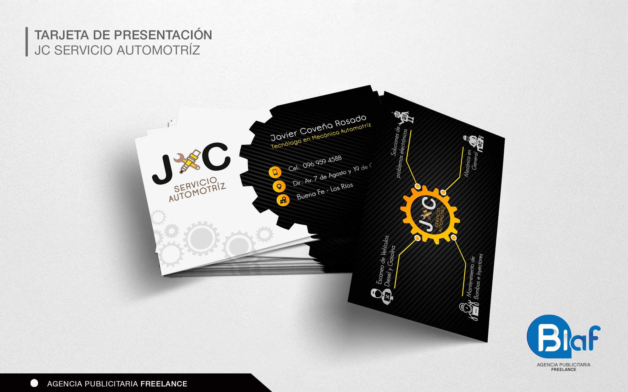 Tarjeta de Presentación: JC Servicio Automotríz