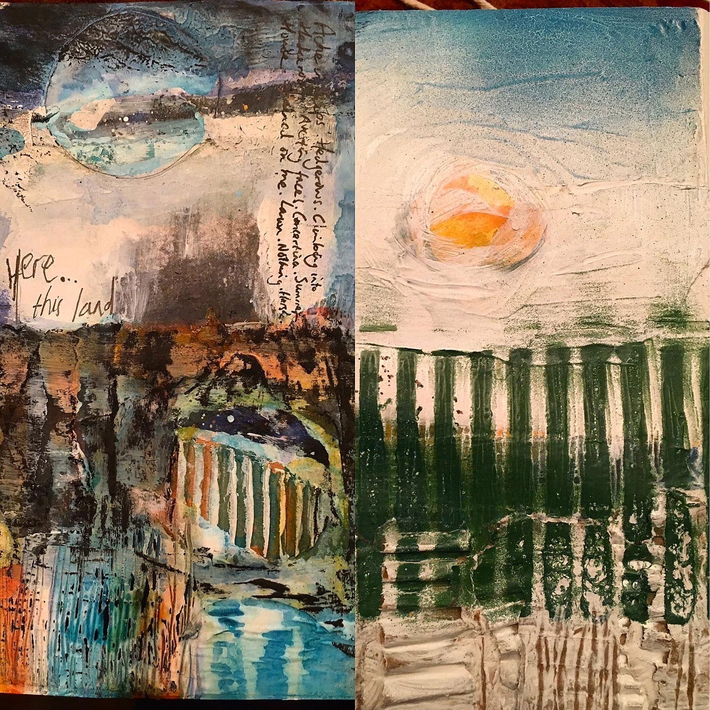 Detail from lockdown concertina sketchbook 2