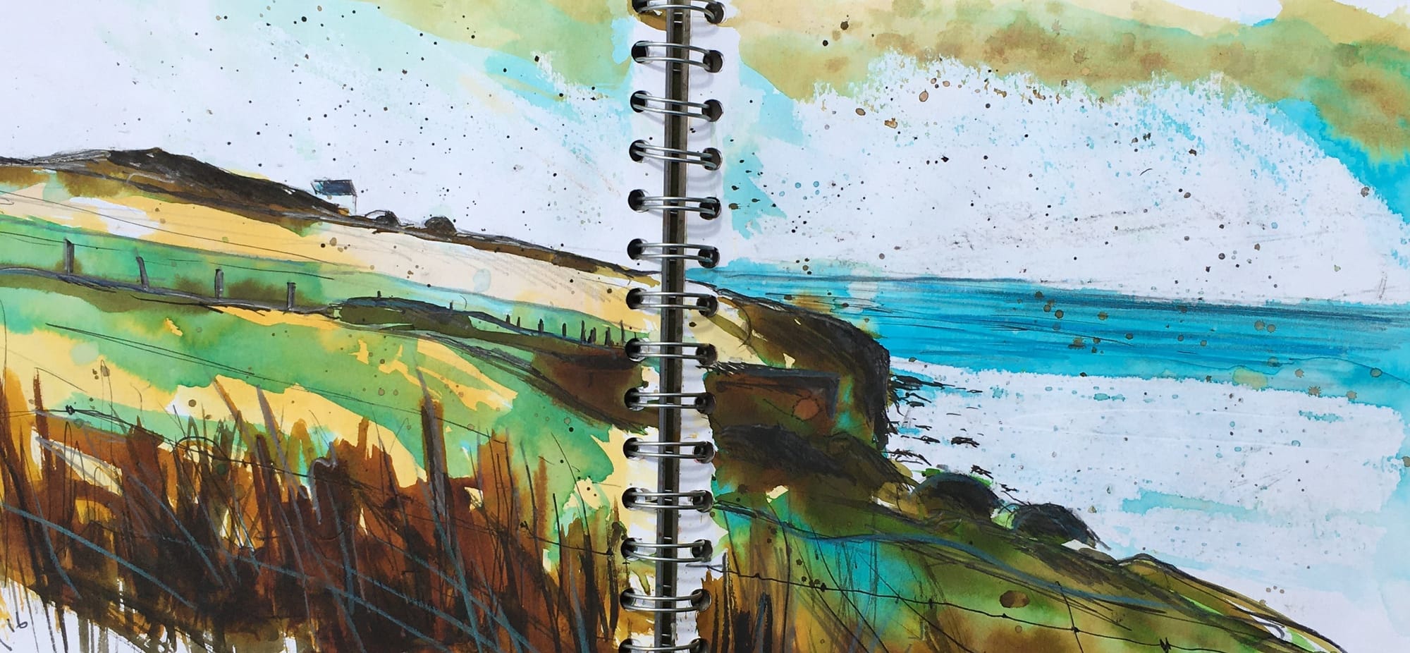 cliff walk from Cadgwith sketch