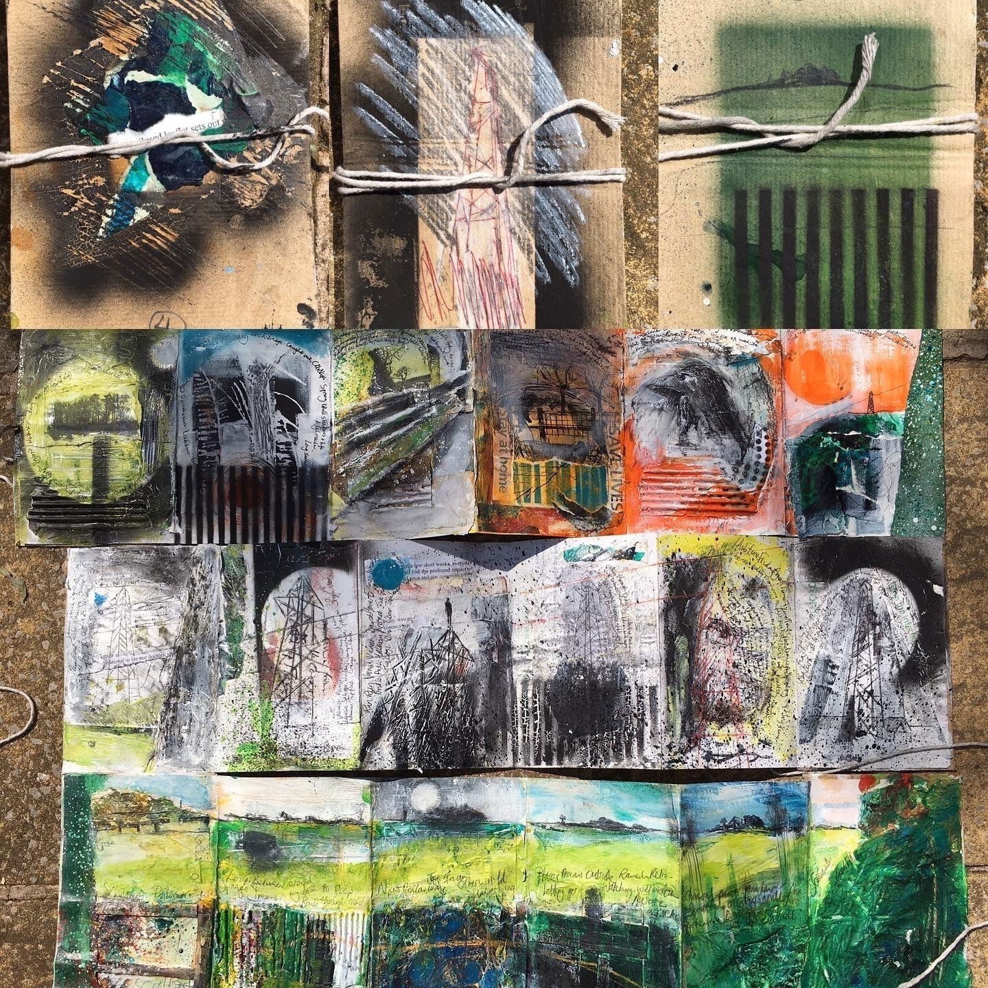 Lockdown Concertina Sketchbooks 1 -6