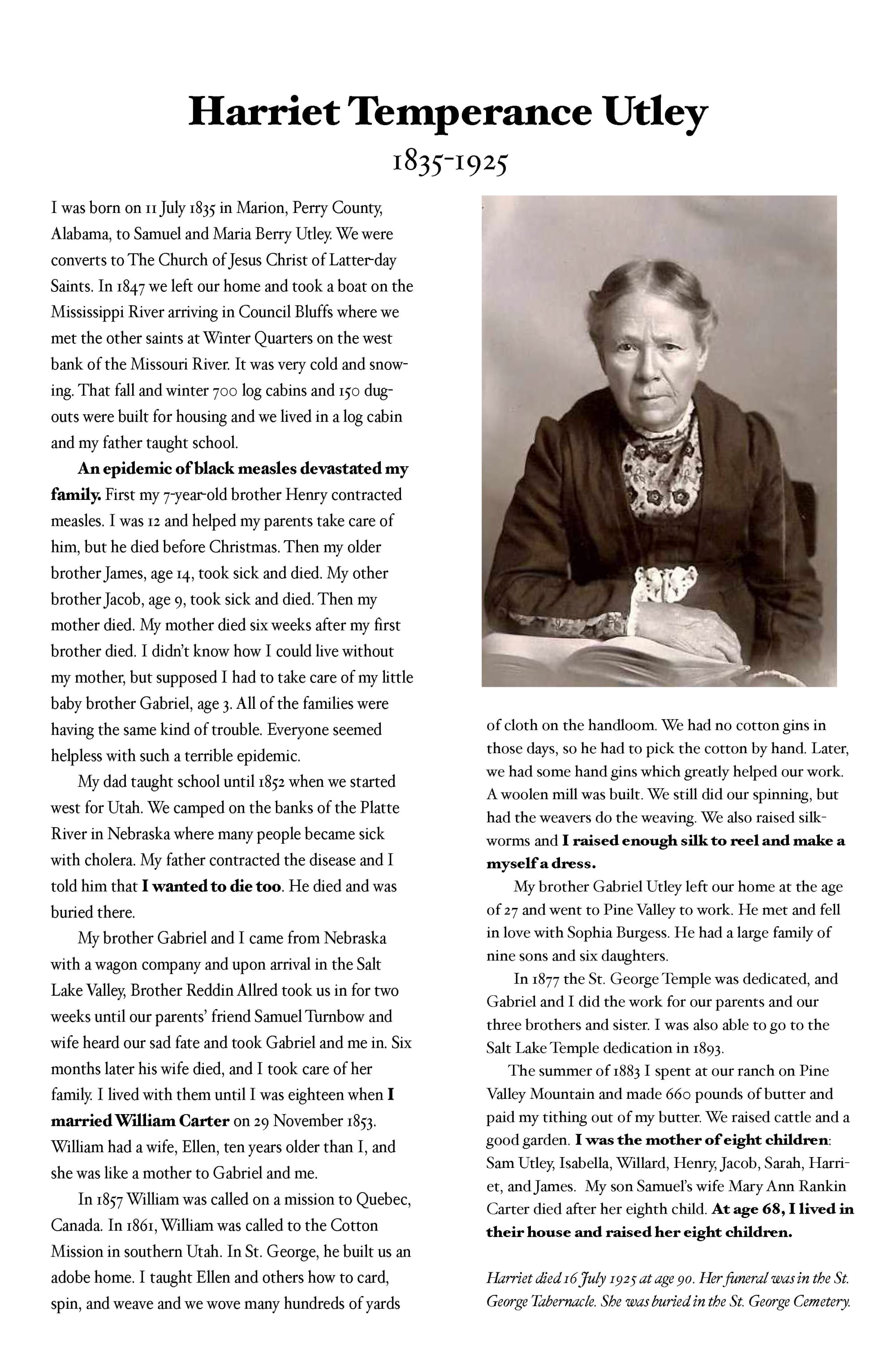 Harriet Temperance Utley