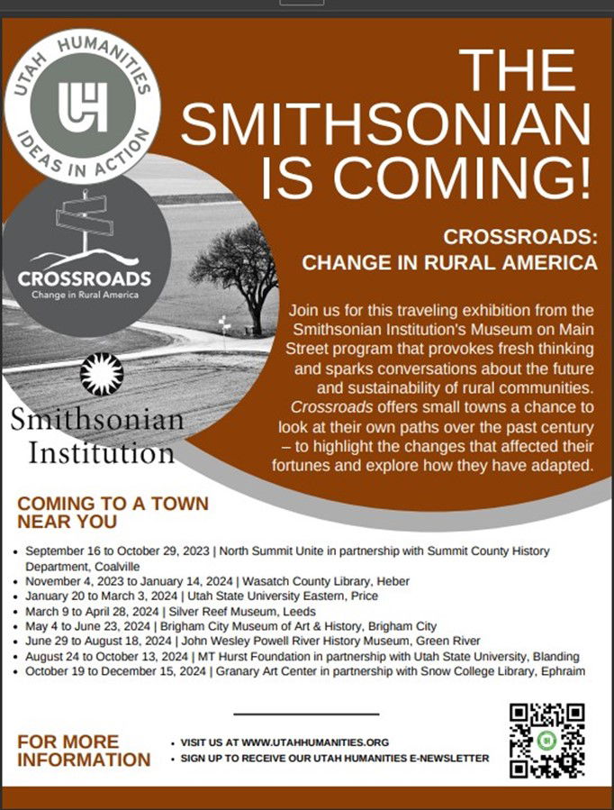 Smithsonian Exhibit - March 9 - April 28, 2024 - Crossroads - Changing of Rural America
