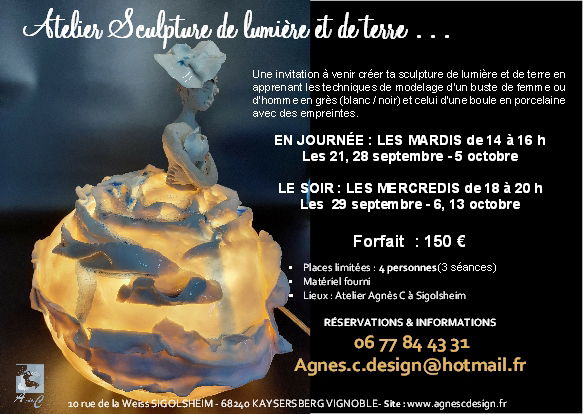 ATELIER SCULPTURE LUMIERE ET TERRE