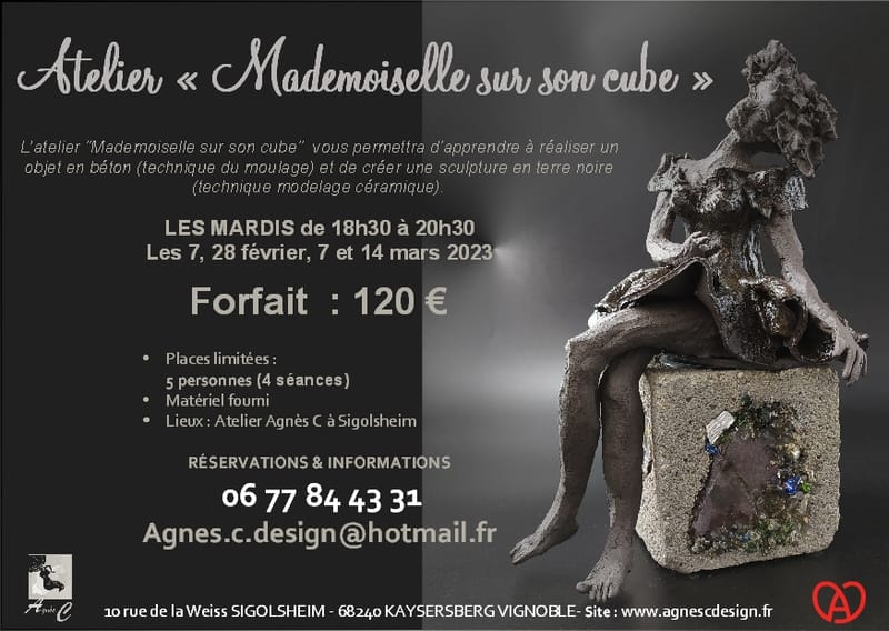 Atelier céramique "Mademoiselle sur son cube"