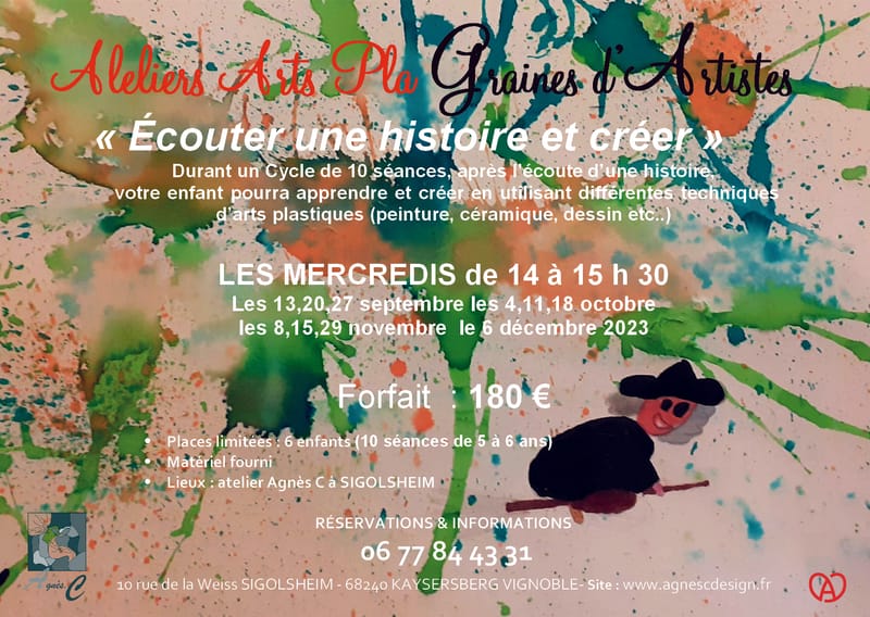 NOUVEAU ATELIERS ARTS PLA ENFANTS 5 et 6 ANS