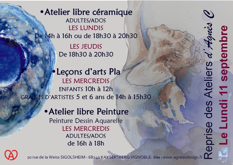 REPRISE DES ATELIERS CERAMIQUE & ARTS PLASTIQUES