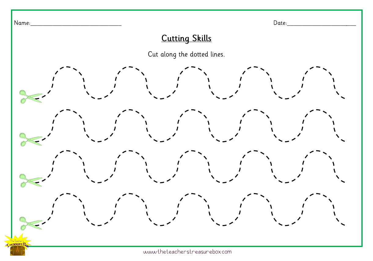 Cutting Skills Worksheet